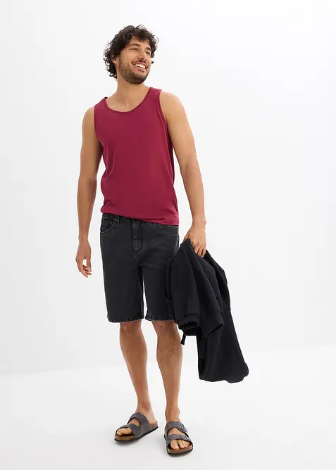 Džínové bermudy s pohodlným pasem, Classic Fit, bonprix