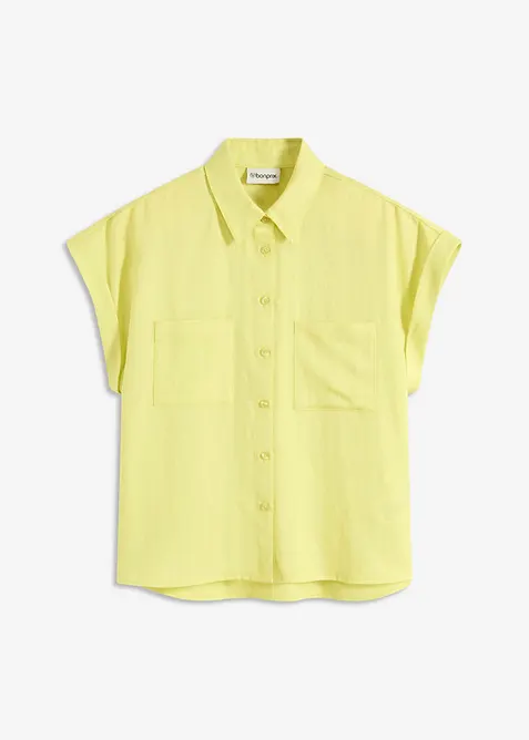 Košilová halenka ze splývavé směsi s lyocellem, bonprix