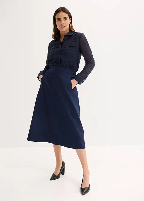 Transparentní halenka se strukturou, bonprix