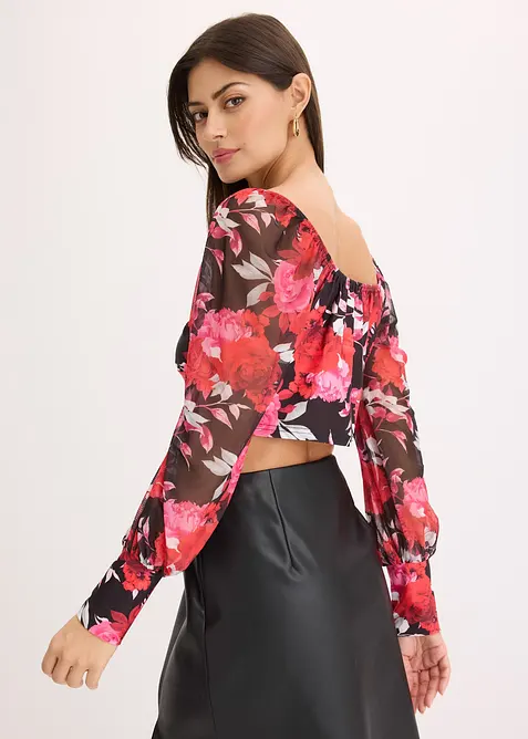 Halenkový top, zkrácený, bonprix