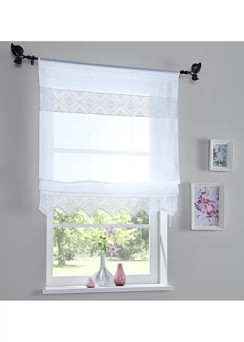 Řasicí roleta s háčkovaným lemem, bonprix