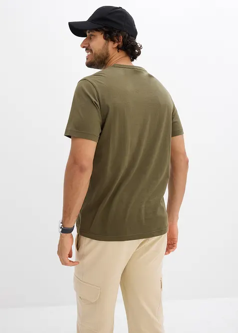 Tričko s výstřihem do V (3 ks v balení), bonprix