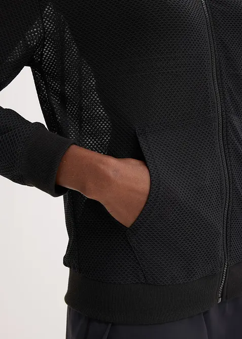 Průhledná sportovní bunda ze síťoviny, oversize, bonprix