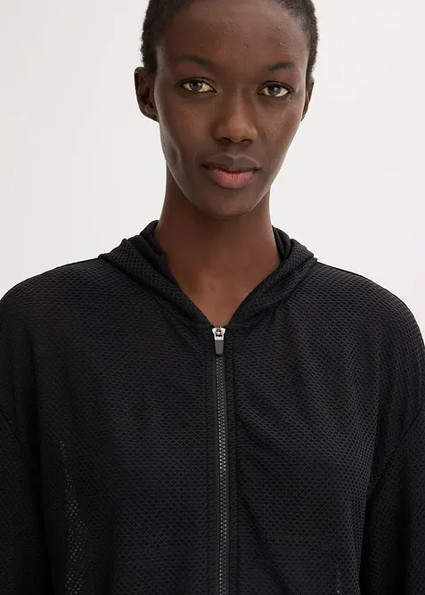 Průhledná sportovní bunda ze síťoviny, oversize, bonprix