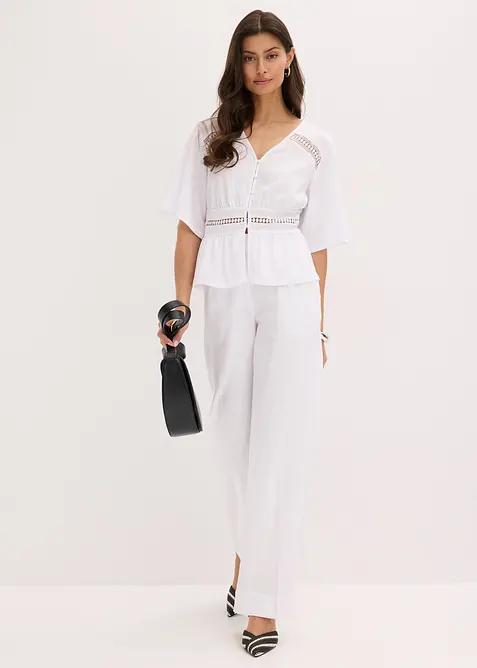 Tunikové tričko s krajkou, bonprix