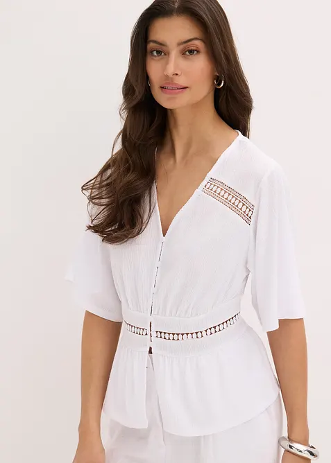 Tunikové tričko s krajkou, bonprix