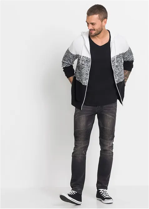 Tričko s výstřihem do V (3 ks v balení), bonprix