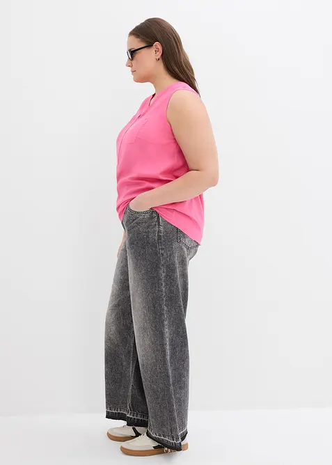 Halenkový top ze splývavé viskózy, bonprix