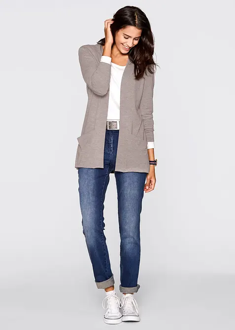 Strečový úpletový kabátek z měkké viskózové směsi, bonprix