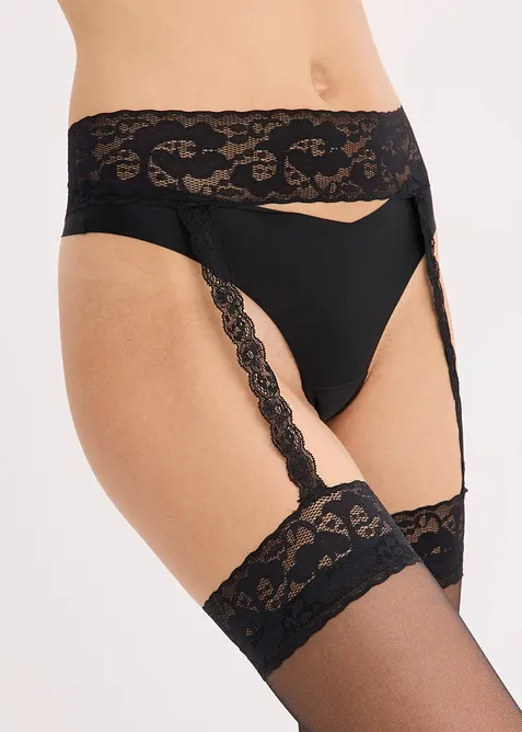 Podvazkov&eacute; punčochy s p&aacute;sem 20 DEN, bonprix