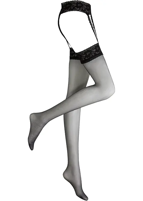 Podvazkové punčochy s pásem 20 DEN, bonprix