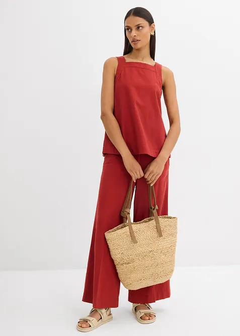 Halenkov&yacute; top s v&aacute;začkou vzadu, z visk&oacute;zov&eacute; směsi, bonprix