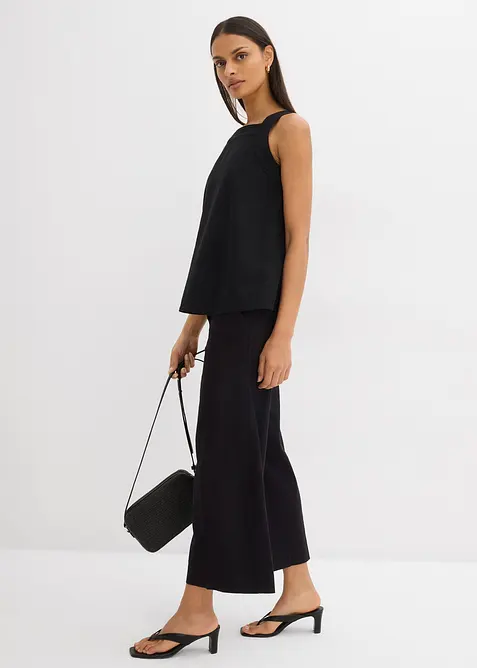 Halenkový top s vázačkou vzadu, z viskózové směsi, bonprix