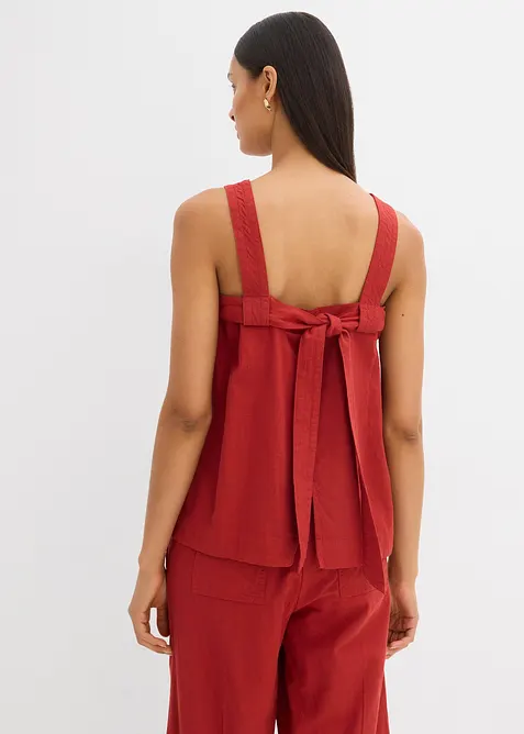 Halenkov&yacute; top s v&aacute;začkou vzadu, z visk&oacute;zov&eacute; směsi, bonprix