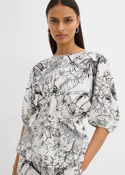 Halenka s krátkým rukávem, z čisté bavlny, bonprix