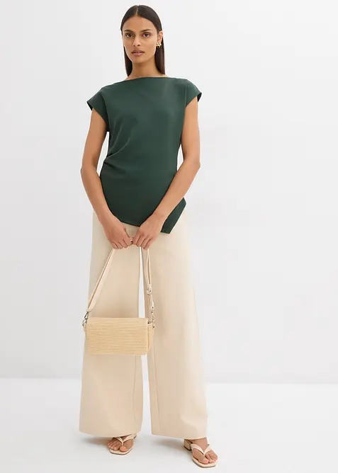 Asymetrick&yacute; top z pohodln&eacute;ho materi&aacute;lu scuba, bonprix