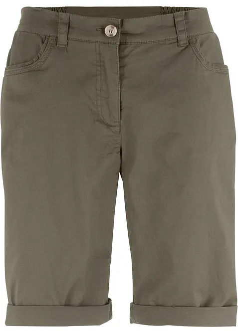 Bavlněné bermudy Papertouch s pohodlným pasem, bonprix