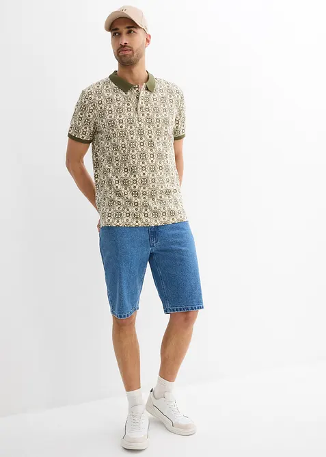 Triko polo s krátkým rukávem, z organické bavlny, bonprix