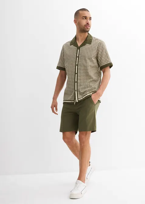 Košile s krátkým rukávem a se lnem, bonprix