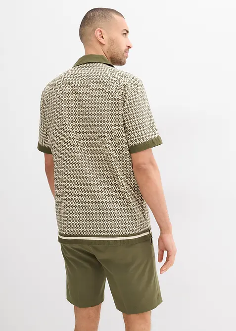 Košile s krátkým rukávem a se lnem, bonprix