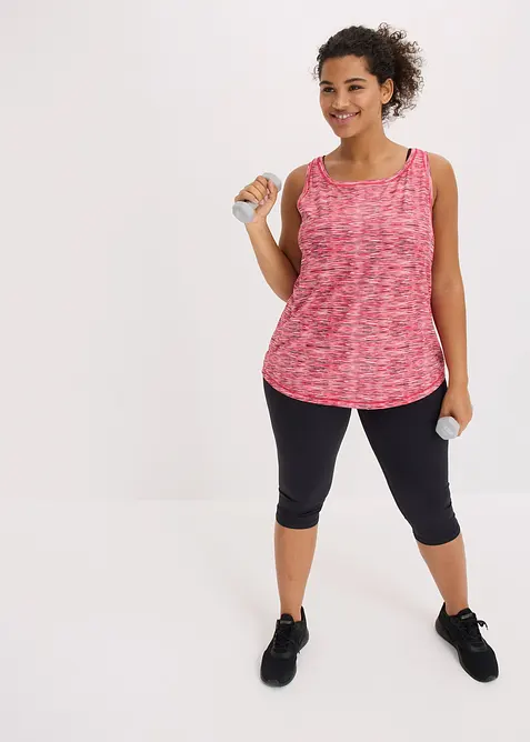 Funkční top s vykrojeným zadním dílem, rychleschnoucí, bonprix