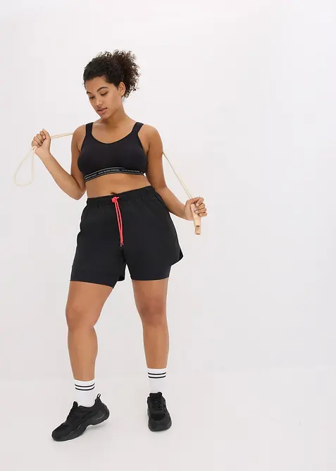 Velmi lehk&eacute; sportovn&iacute; &scaron;ortky 2 v 1, bonprix