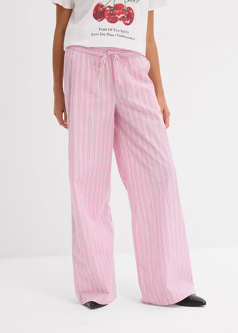 Kalhoty bez zapínání, z čisté bavlny, bonprix