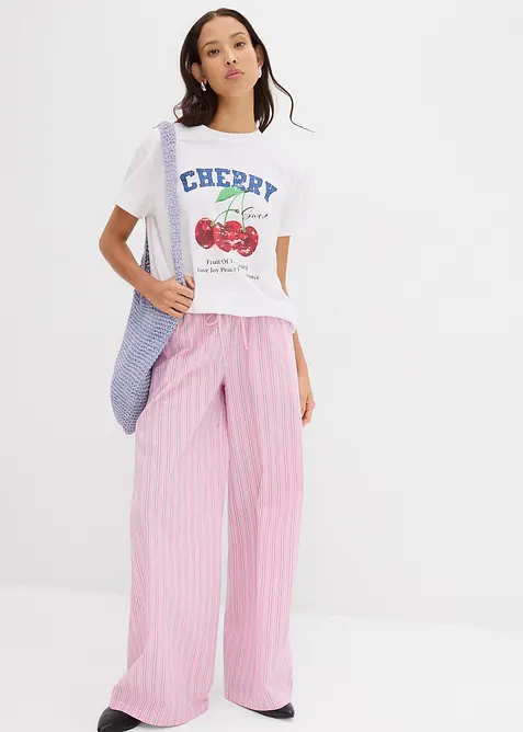 Kalhoty bez zapínání, z čisté bavlny, bonprix