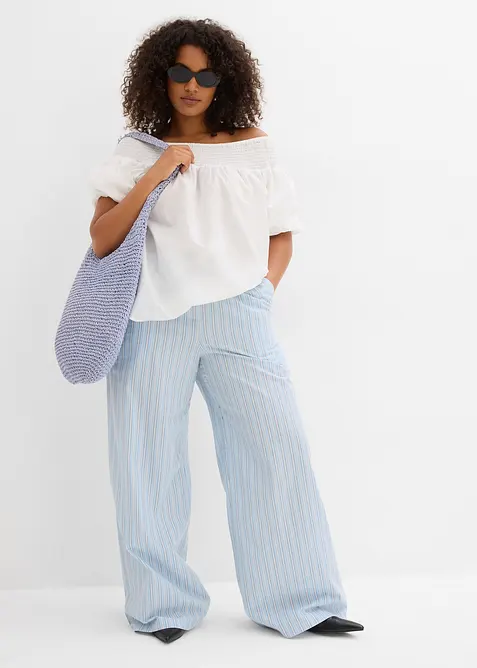 Kalhoty bez zap&iacute;n&aacute;n&iacute;, z čist&eacute; bavlny, bonprix