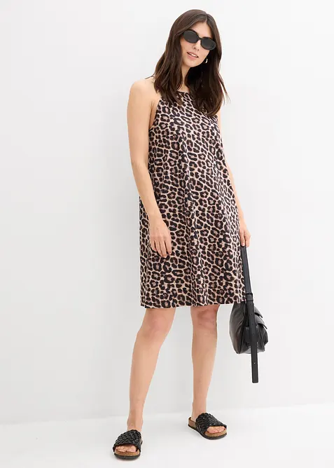 Šaty s leopardím potiskem, z čisté bavlny, bonprix