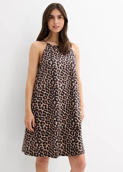 Šaty s leopardím potiskem, z čisté bavlny, bonprix
