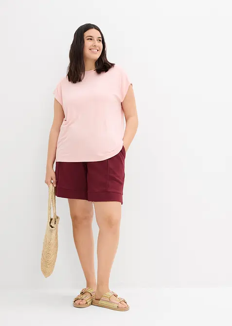 Teplákové šortky z bavlněné směsi, bonprix