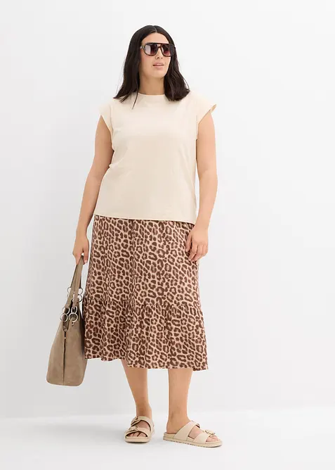 Žerzejová sukně z viskózové směsi, bonprix