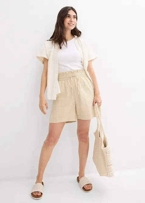 Šortky se lnem, bonprix