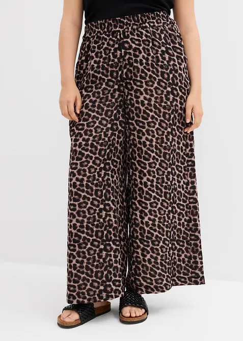 Kalhoty Palazzo z mu&scaron;el&iacute;nu, bonprix