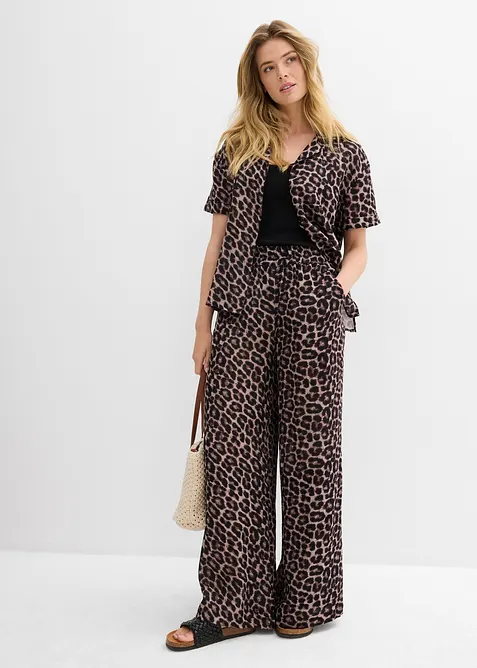 Kalhoty Palazzo z mu&scaron;el&iacute;nu, bonprix