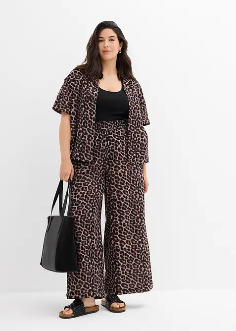 Kalhoty Palazzo z mu&scaron;el&iacute;nu, bonprix