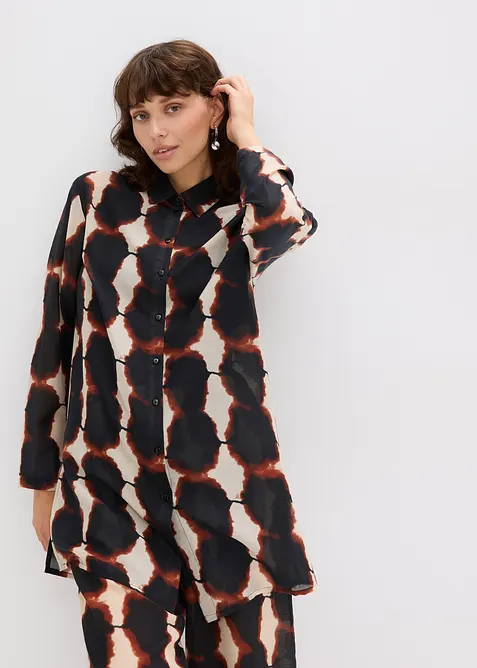 Dlouhá halenka s batikovaným potiskem, bonprix