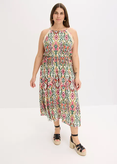 Midi šaty s krajkou, bonprix