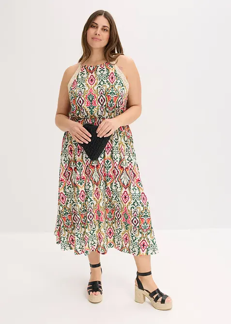 Midi šaty s krajkou, bonprix