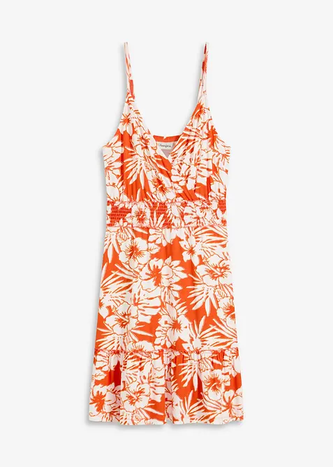 Šaty na ramínka z měkké viskózové směsi s potiskem, bonprix