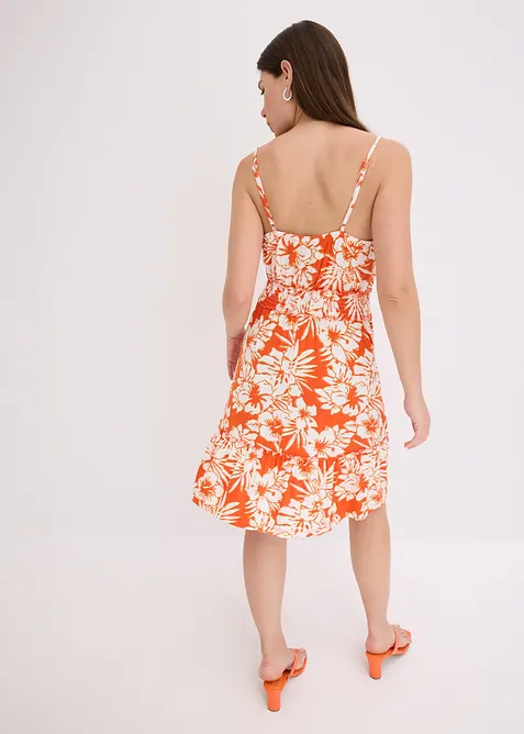 Šaty na ramínka z měkké viskózové směsi s potiskem, bonprix