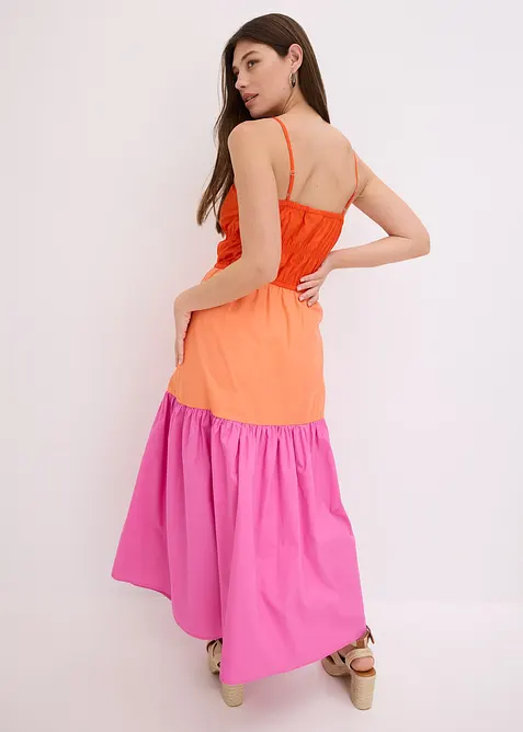 Šaty na ramínka, z čisté bavlny, bonprix