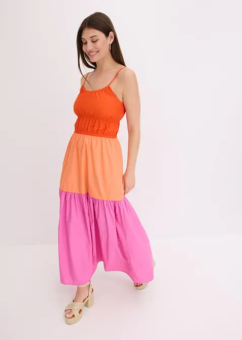 Šaty na ramínka, z čisté bavlny, bonprix