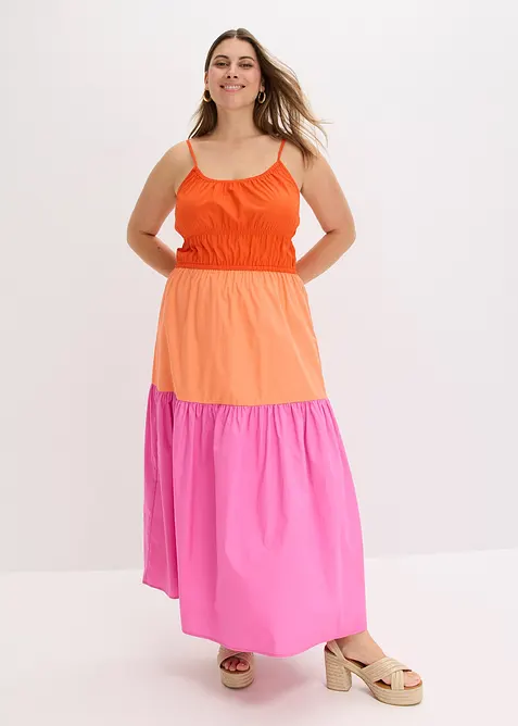 Šaty na ramínka, z čisté bavlny, bonprix