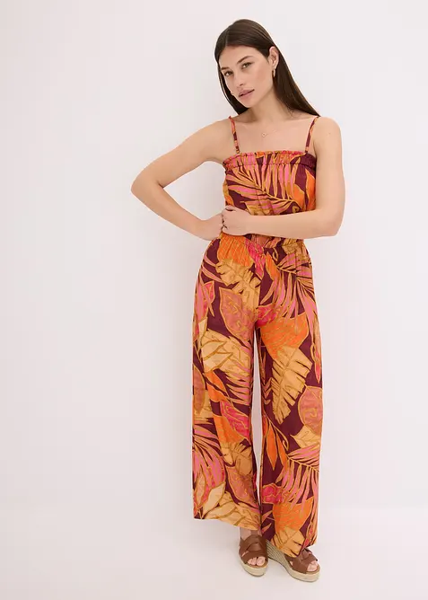 Overal ze splývavé viskózy s potiskem, bonprix