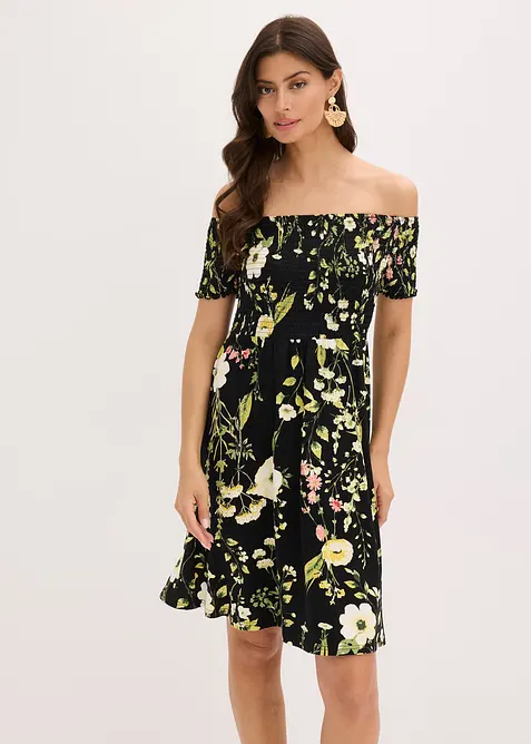 Carmen šaty z měkké viskózové směsi, bonprix