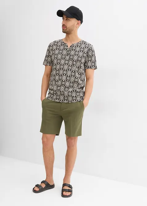 Henley triko z čist&eacute; bavlny, bonprix