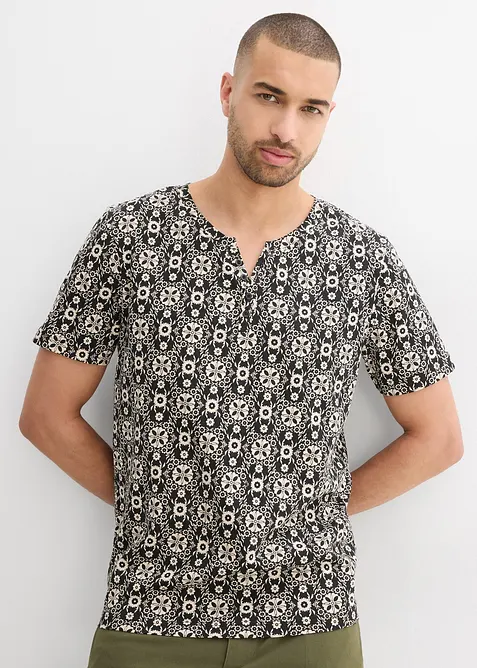 Henley triko z čist&eacute; bavlny, bonprix