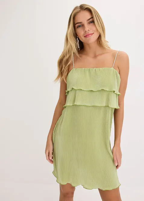 Žerzejové šaty s plisováním, bonprix